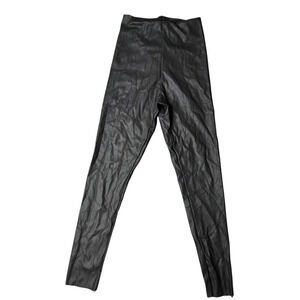Commando Black Faux Leather Legging Size: L